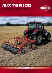 Kuhn MIXTER 100 Combined Stubble Cultivator Agricultural Catalog page 1