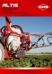 Kuhn ALTIS Mounted Sprayers 1300 1800 L 15 28 Agricultural Catalog page 1