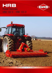 Kuhn HRB Power Harrows HRB 102 D HRB 103 Agricultural Machinery Catalog page 1