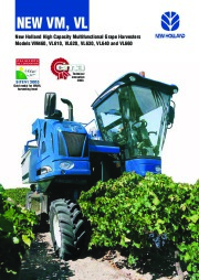 New Holland VM460 VL610 VL620 VL630 VL640 VL660 Multifunctional Grape Harvesters Tractors Catalog page 1