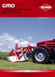 Kuhn Front Mounted Disc Mowers GMD 102 F Series Agricultural Machinery Catalog page 1