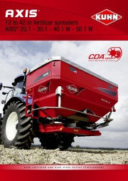 Kuhn  12 42 M Fertilizer Spreaders AXIS 20 1 30 1 40 1 W 50 1 W H I G H Agricultural Catalog page 1