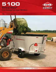 Kuhn Knight 5100 Vertical Maxx Front Discharge Twin Auger TMR Mixers 728 1135 Cubic Feet Agricultural Catalog page 1