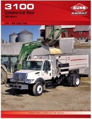 Kuhn Knight 3100 Commercial Reel Feedlot TMR Mixers 500-950 Cubic Feet Agricultural Catalog page 1