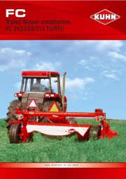 Kuhn FC 243 FC 283 FC 313 TG RTG Trailed Mower Conditioners Agricultural Catalog page 1